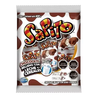 Bolsa Sapito Chocolate Relleno Con Leche 300g