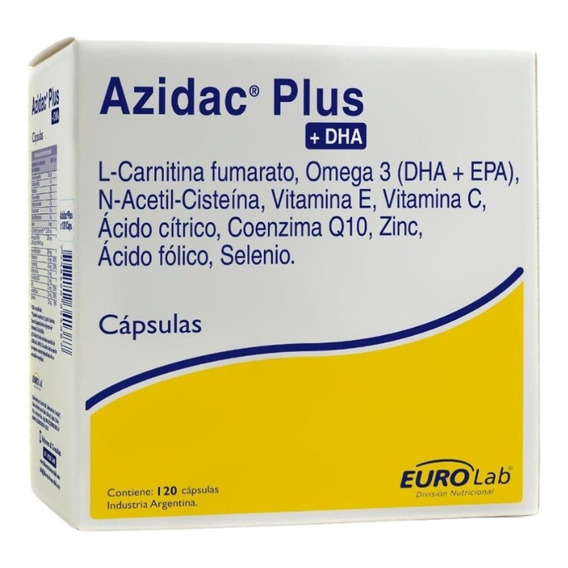 Eurolab Azidac Plus Dha Fertilidad Masculina 120 Cápsulas
