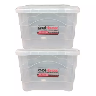 Caja Apilable 16 Lts Organizadora X2 Plástica  - Colombraro