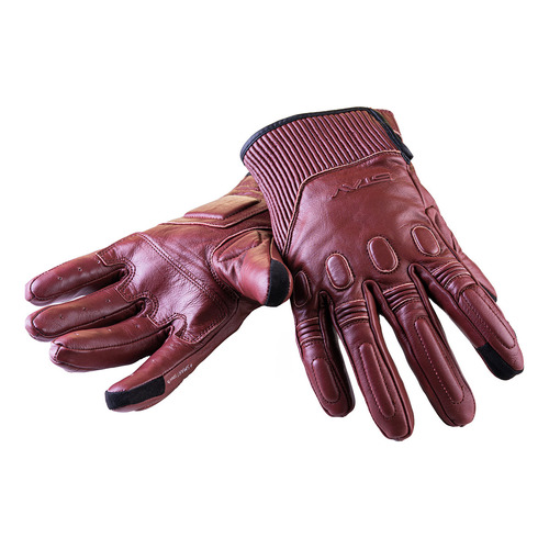 Guantes Cuero Moto Con Protecciones Bordo Talle Xl