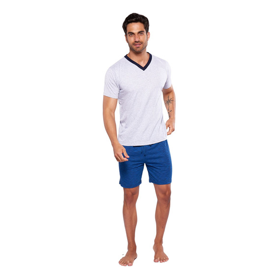 Pijama Para Hombre - Conjunto Playera Y Bermuda - Alfani