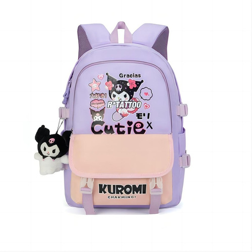 Mochila Kuromi, Mochila Grande Para Niñas Mochila Escolar De Color Morado/grande