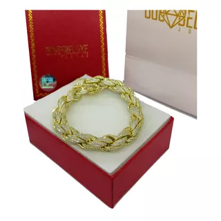 Pulsera Hombre Torzal Diama1 Platabañooro24k Duodeluxejoyas®