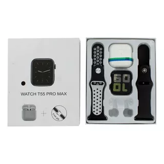 Pack Watch T55 Pro Max Y Auriculares Inalambricos Click