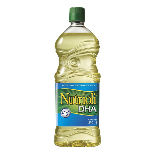 Aceite puro de soya vegetal dha Nutrioli botella850 ml 