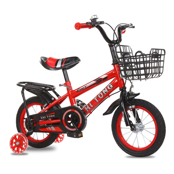 Bicicleta Infantil Bicicleta Masculina Y Femenina De 3 Años Color Rojo-16