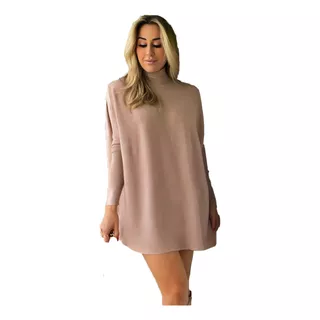 Poncho Blusa Feminina De Lã Tricot Macio Quentinho Gola Alta