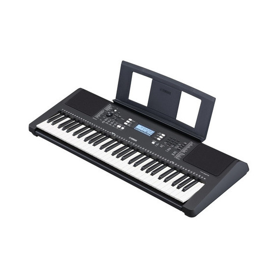 Teclado Organeta Yamaha Psr-e373 + Adaptador+atril Partitura Color Negro 110v