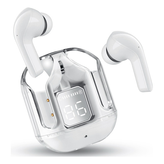Audífonos Inalámbricos Bluetooth 5.3 de Transparente crystal Auriculares con Microfono Audífonos deportivos Para Escuchar Música Videos para celular PC Laptop