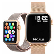 Smartwatch Plus Seculus Rose Troca Pulseira 17001mpsvrl4
