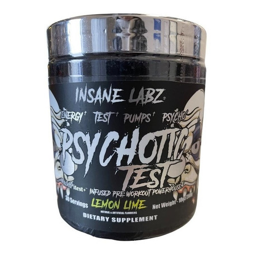 Insane Labz Pre Entreno Psychotic Test 30 Servs Sabor Lemon Lime/Lima limón