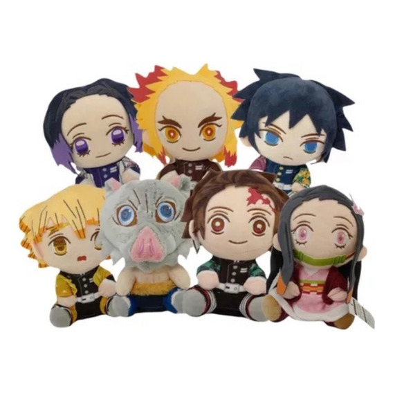 Peluche Demon Slayer Tanjiro Nezuko Zenitsu 20cm Importado