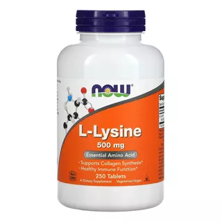L-lisina 500mg 250 Comprimidos Now Foods