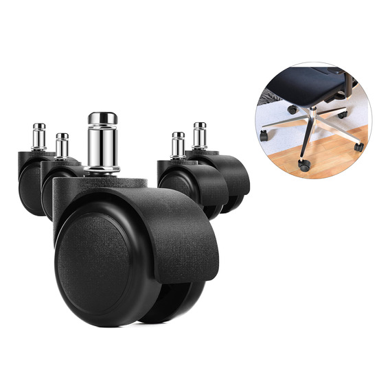 Ruedas Giratorias 5 Unds Para Silla Escritorio Tipo Roller