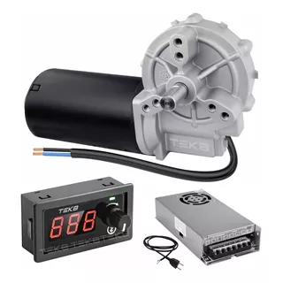 Motor Motoredutor 12v Dc 82 Rpm + Controlador Pwm  + Fonte