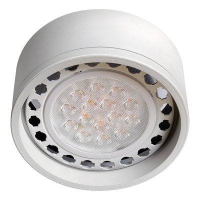 Spot Plafon Semi Embutido Aluminio Blanco Apto Led Ar111 