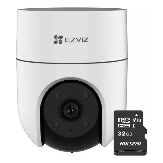 Ezviz Kit Cámara Cs-h8c Pt Wifi 2mp 360° Con Micro Sd 32gb