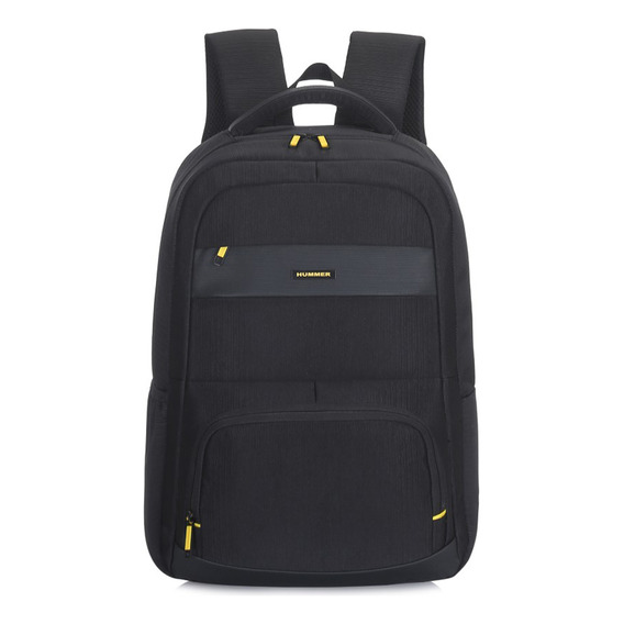 Mochila Hummer Porta Notebook 18 PuLG Ejecutiva Viaje Color Negro