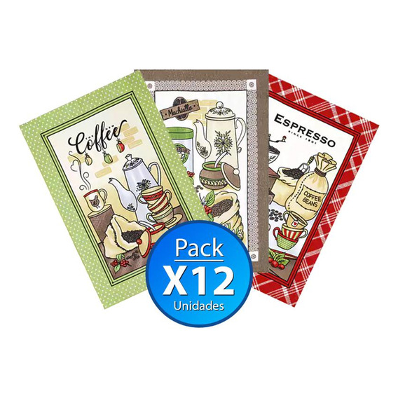 Pack X12 Repasadores Dohler Tecilar 45x65cm Diseño Surtido