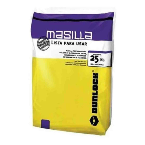 Masilla Durlock 25 Kg Secado Rapido En Polvo