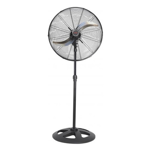 Ventilador de pie Axel AX-PIE26 negro con 2 palas color  plateado de  metal, 26" de diámetro 220 V