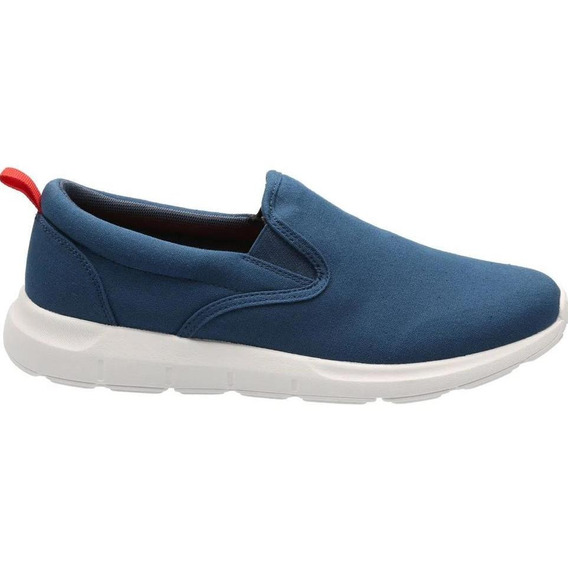 Zapato Casual Mocasin Hush Puppies Hombre Azul Tanis Hp11001