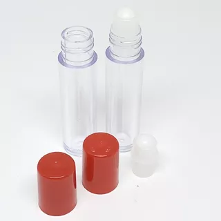 Embalagem De Maquiagem Frascos Plásticos Roll-on Vazio 10und Cor Vermelho