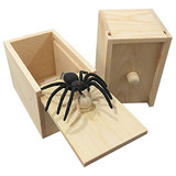 Caja De Goma Bromas De Araña, Caja Sorpresa De Madera ...