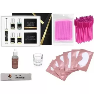 Kit Completo Nagaraku Lash Lifting Cílios Tintura Pads