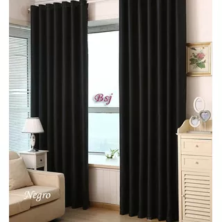 Jgo De Cortinas Blackout Textil Presilla Oculta 270cm Largo