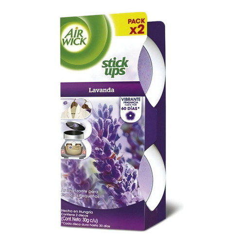 Desodorante Ambiental Stick Ups 2x30grs Lavanda Air Wick