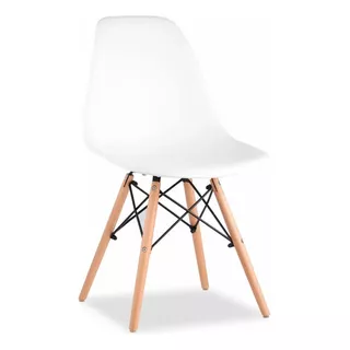 Cadeira De Jantar Mageal Charles Eames Eiffel, Estrutura De Cor Branco, 4 Unidades