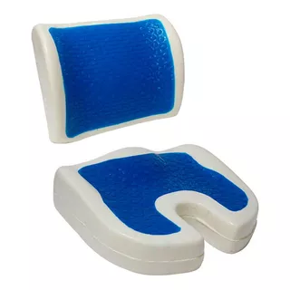 Cojin Coxis Soporte Lumbar Gel Memory Foam Combo Antiescaras