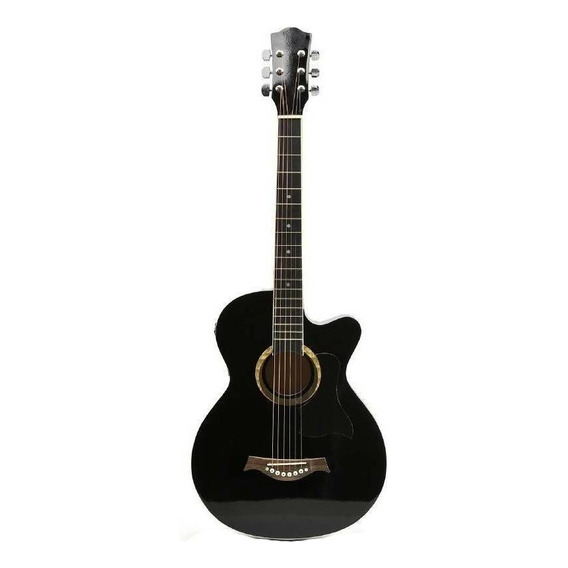 Guitarra Electroacústica Femmto AG003 para diestros negra arce brillante