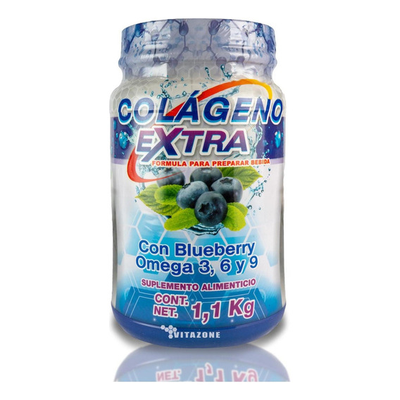 Colágeno Extra Coenzima Q10 Omegas 1.1 Kg Blueberry Sanabi