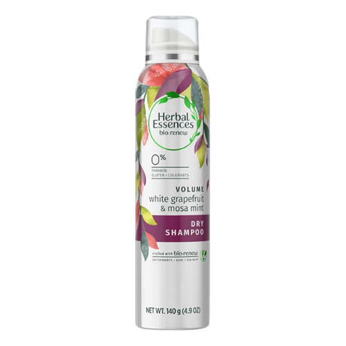 Shampoo seco Herbal Essences Bío:renew White Grapefruit & Mosa Mint en aerosol de 140g por 1 unidad