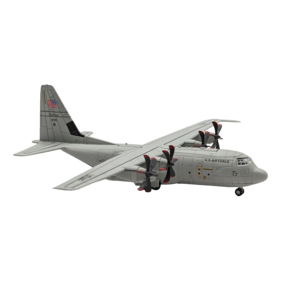 Avión A Escala De Metal Hercules C-130 1:200 Con Base Colecc