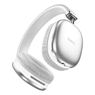 Auriculares Inalámbricos Diadema Bluetooth Audífonos Hoco Color Plateado