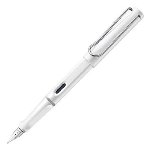 Lapicera Pluma Lamy Safari Made In Germany Tinta Azul Exterior Blanco