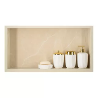 Nicho Em Porcelanato Banheiro Porta Shampoo Box 60x30x10 Cm