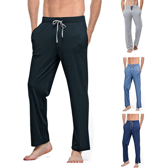 Pantalones De Pijama Cómodos Algodón Informales Para Hombre