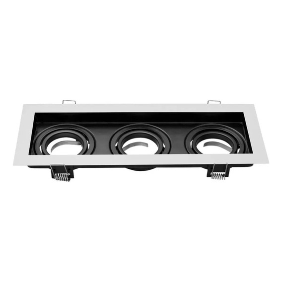 Spot Triple De Embutir Rectangular 270x100mm Para Dicro Led