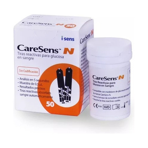 Caresens Tiras Reactivas Para Glucómetro 50 Unid