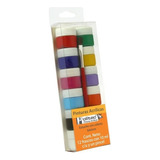 Kit Pinturas Acrílicas Politec 12 Colores 10 Ml C/u Y Pincel