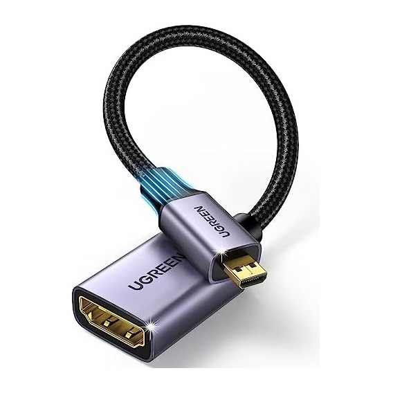 Adaptador Micro Hdmi A Hdmi 4k 60hz Dolby Trenzado Ugreen