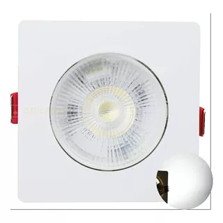 Kit 15 Spot Led Smd 7w Dicróica Direcionável Quadrado Forte Cor Branco-frio 110v/220v