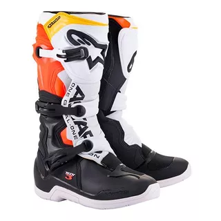 Bota Motocross Alpinestars Tech 3 Preto Branco Enduro Trilha