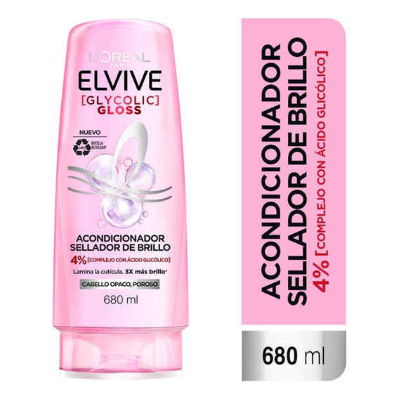  Acondicionador Elvive Glycolic Gloss 680 ml