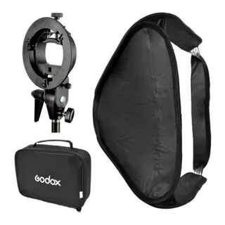 Soft Box Plegable/colapsable Marca Godox 80x80 Cm P/flash De Zapata Con Rótula Stype Y Bolso Para Transporte