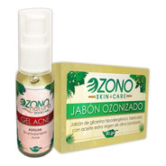 Paquete Kit Jabón Con Ozono Y Aceite De Menta Ozonizado Acné